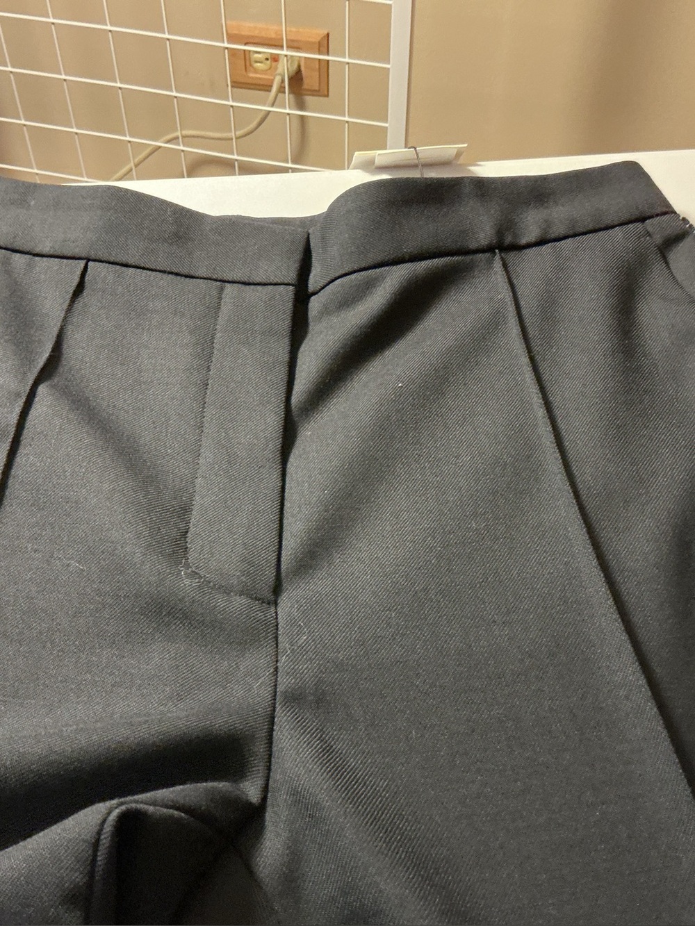 Sandro Black Flat-Front Tailored Pants